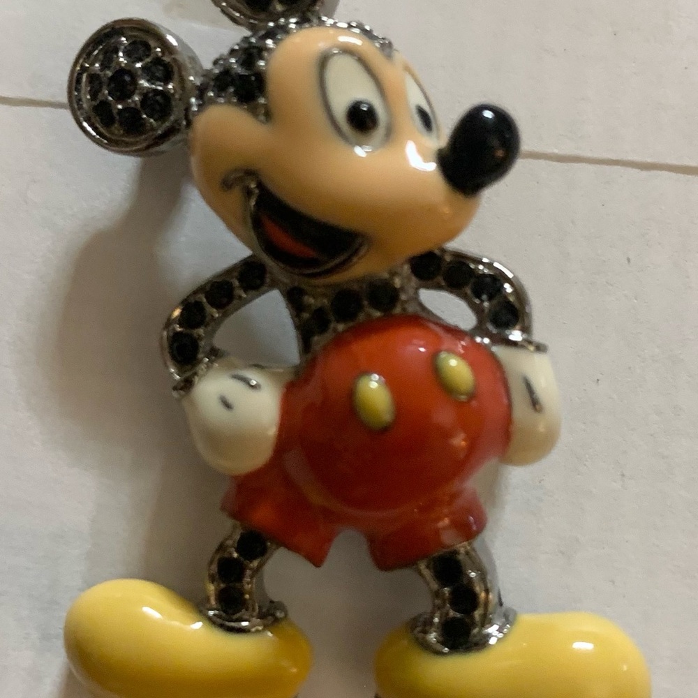 Swvaroski Crystal Disney Mickey Mouse Brooch Pin